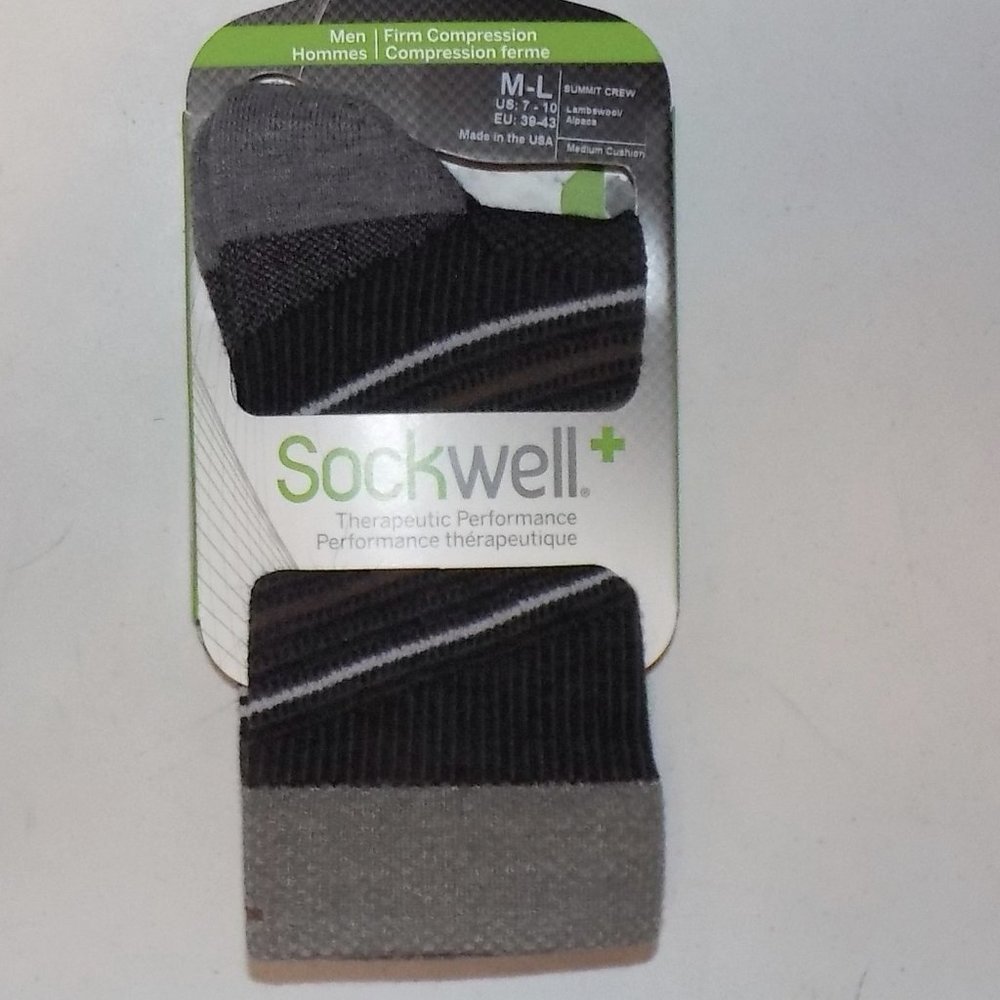 New Sockwell Summit crew Firm compression lambswools/alpaca Expresso